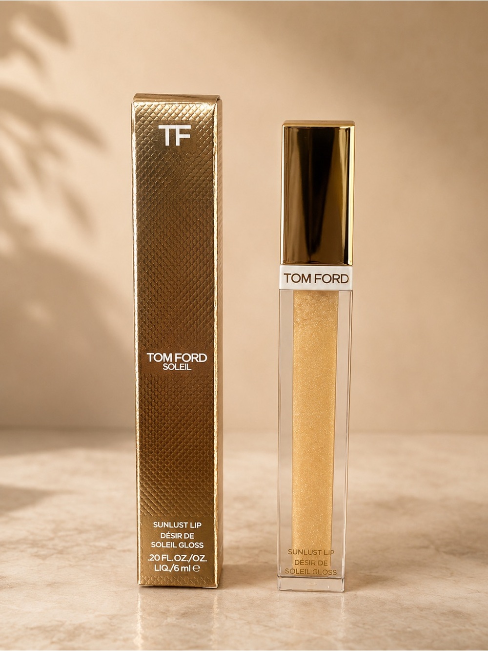 NIB Tom Ford Sunlust Lip Gloss - Shimmering Gold